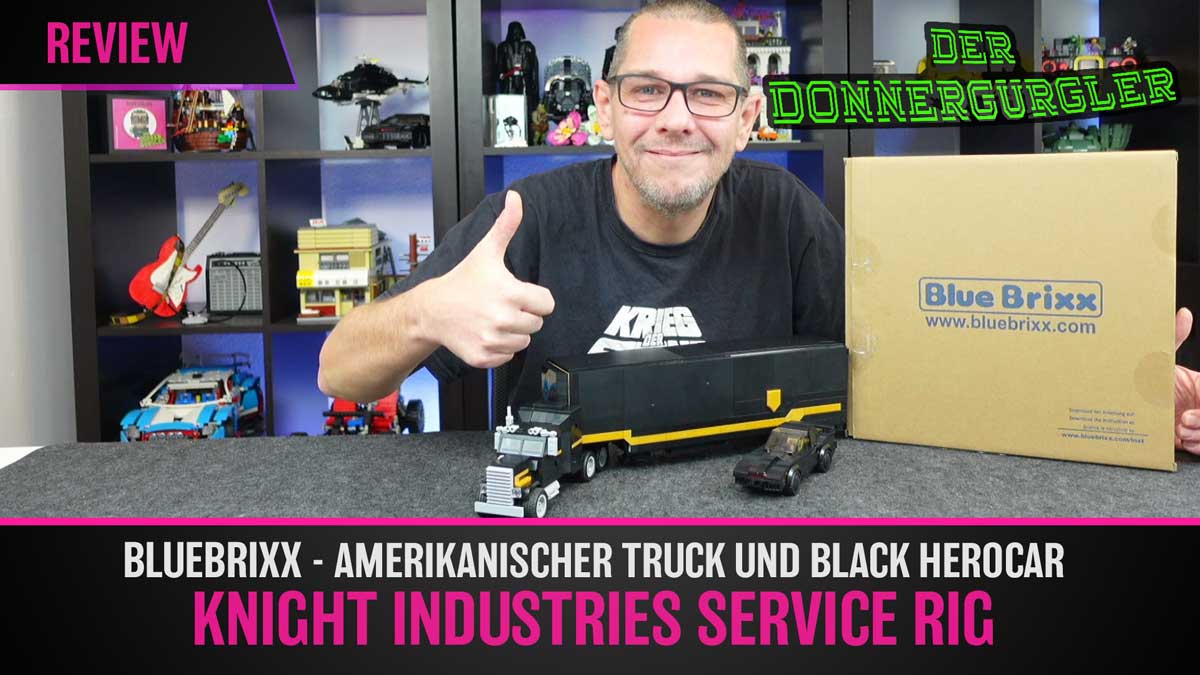Knight Industries Service Rig - Bluebrixx Special Amerikanischer Truck und Black Herocar